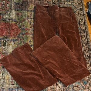 We The Free Men's Rich Brown Corduroy Pants boot cut bottom